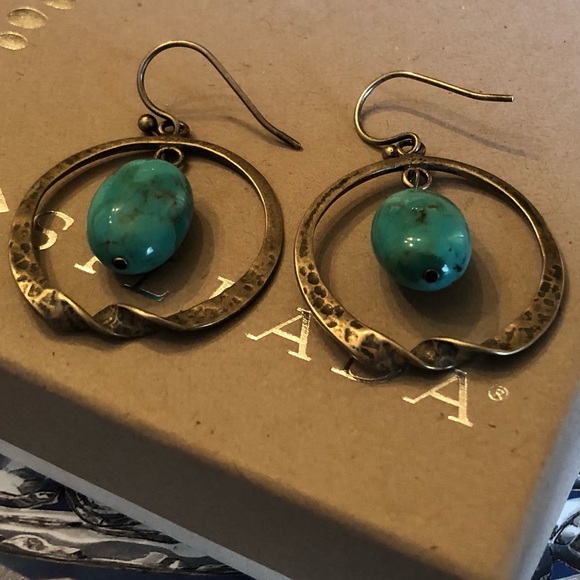 Vintage Silpada Sterling Silver Turquoise Earrings - Picture 10 of 14